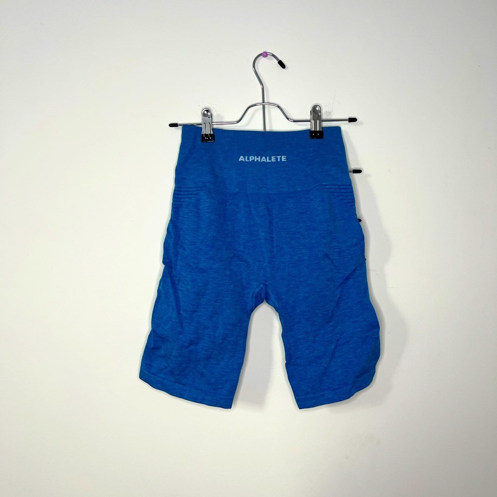 Alphalete blue biker shorts